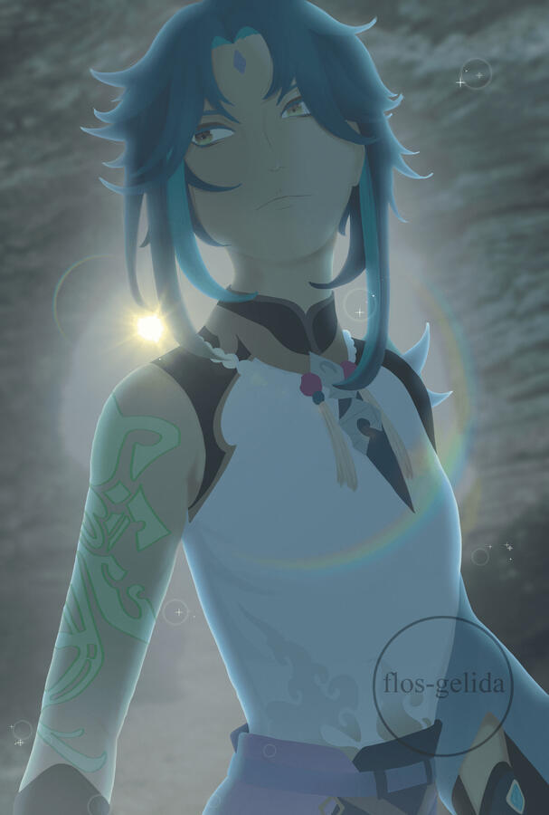 [Genshin Impact] Fanart Illustration: Xiao. | Art by me.